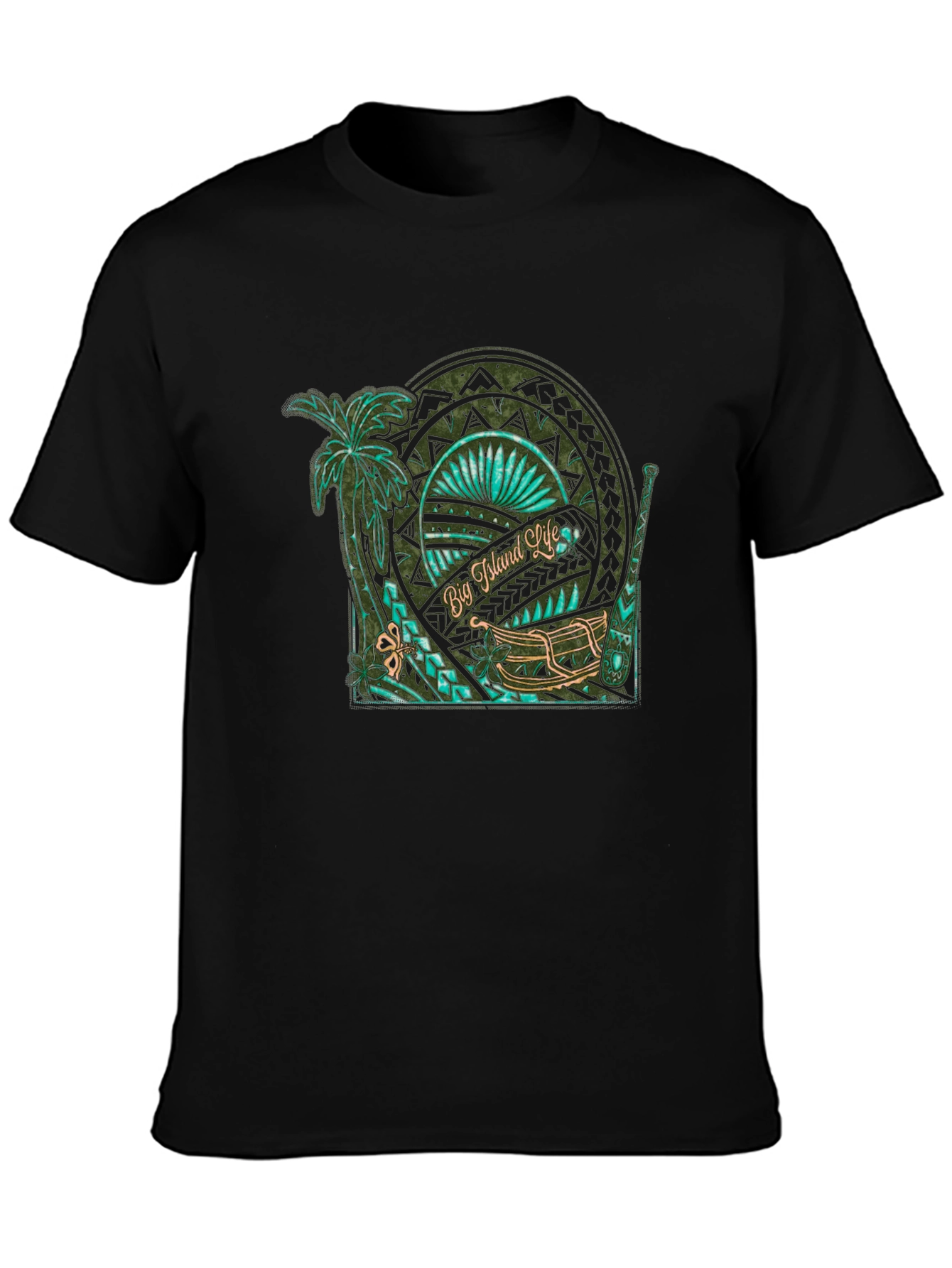 Camiseta Negra Big Island Life