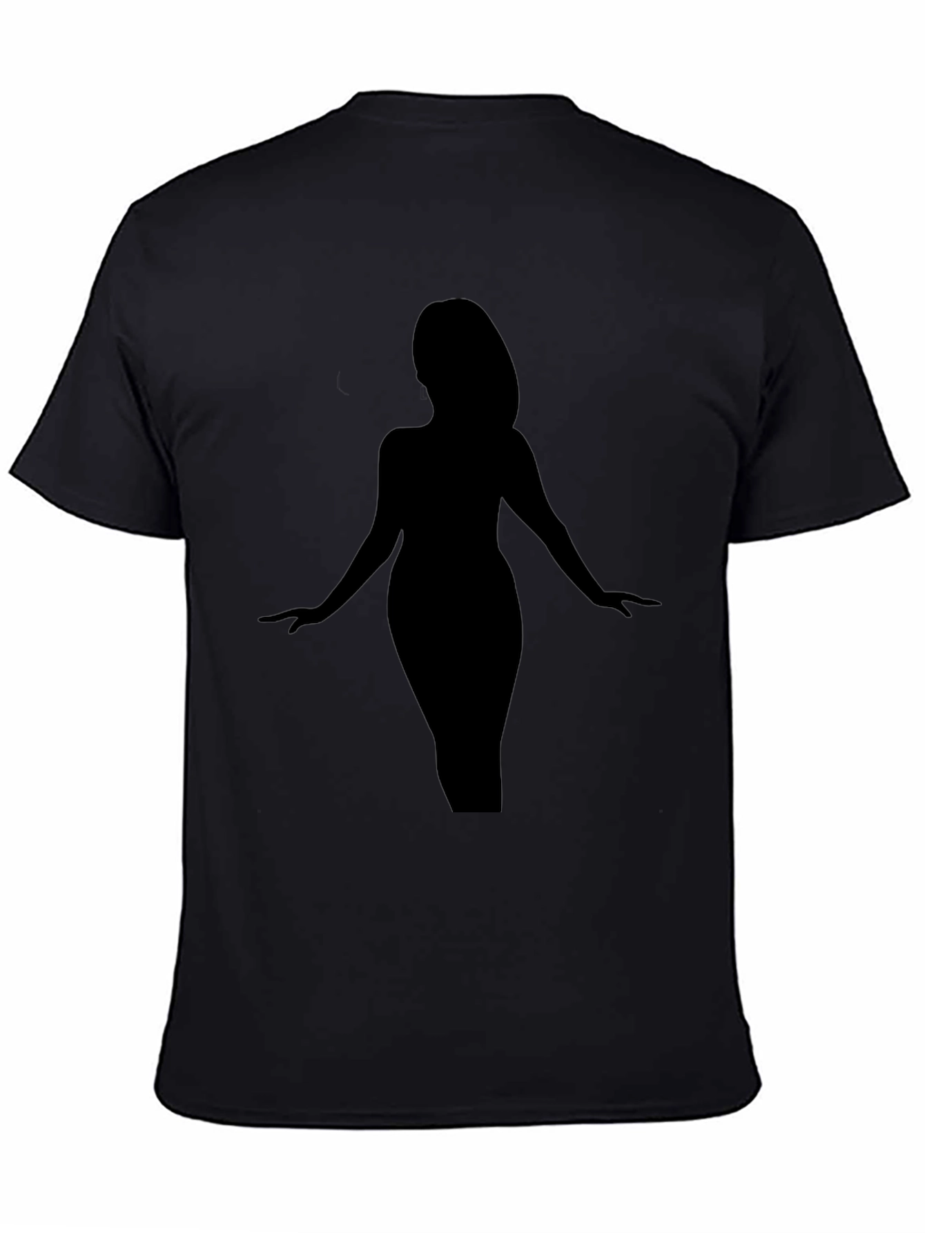 Camiseta Negra Silueta Mujer Elegante