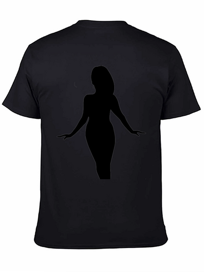 Camiseta Negra Silueta Mujer Elegante