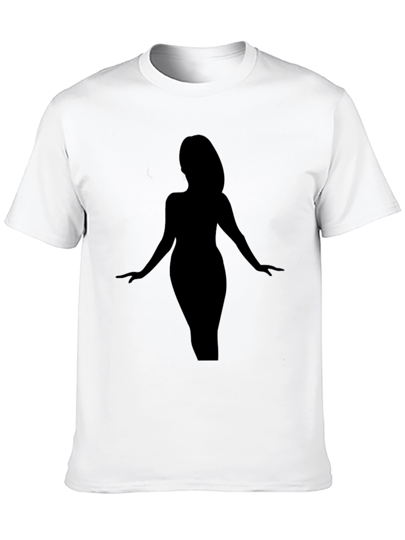 Camiseta Negra Silueta Mujer Elegante