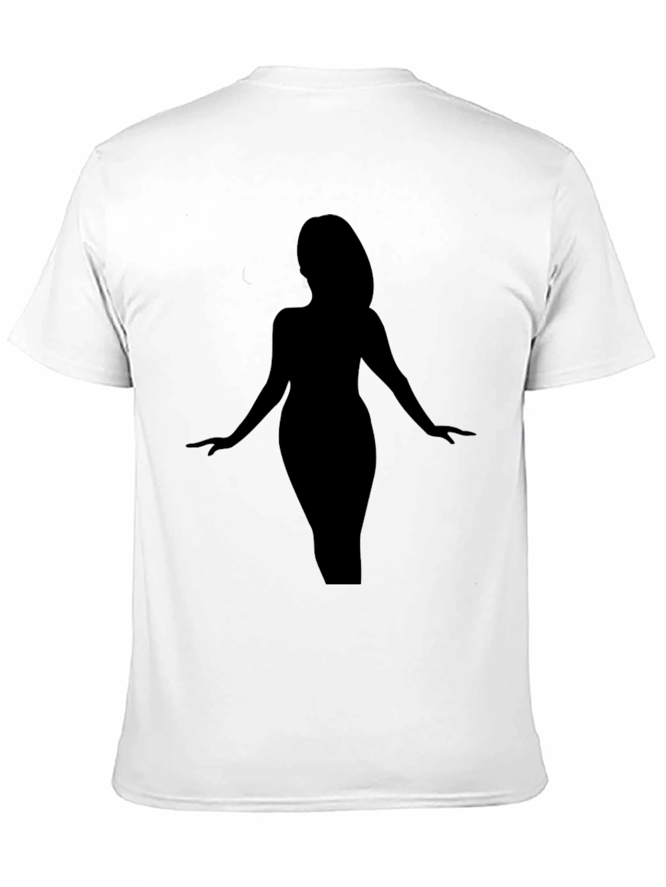 Camiseta Negra Silueta Mujer Elegante