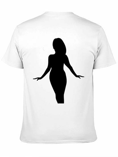 Camiseta Negra Silueta Mujer Elegante