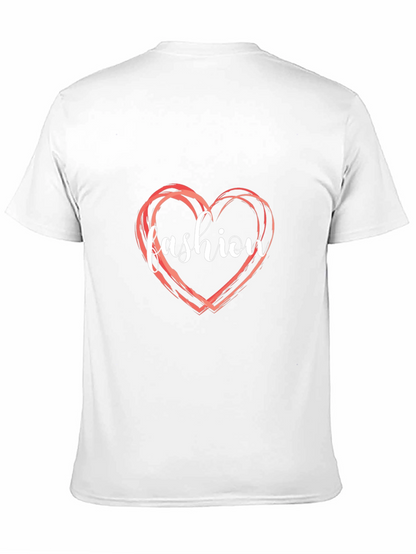 Camiseta Negra Fashion Heart para Hombre