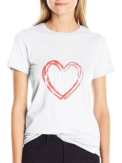 Camiseta Negra Fashion Heart para Hombre