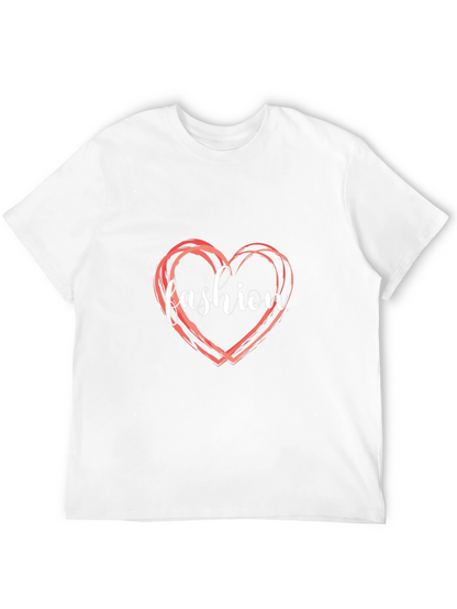 Camiseta Negra Fashion Heart para Hombre