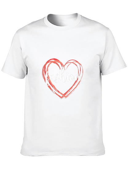 Camiseta Negra Fashion Heart para Hombre