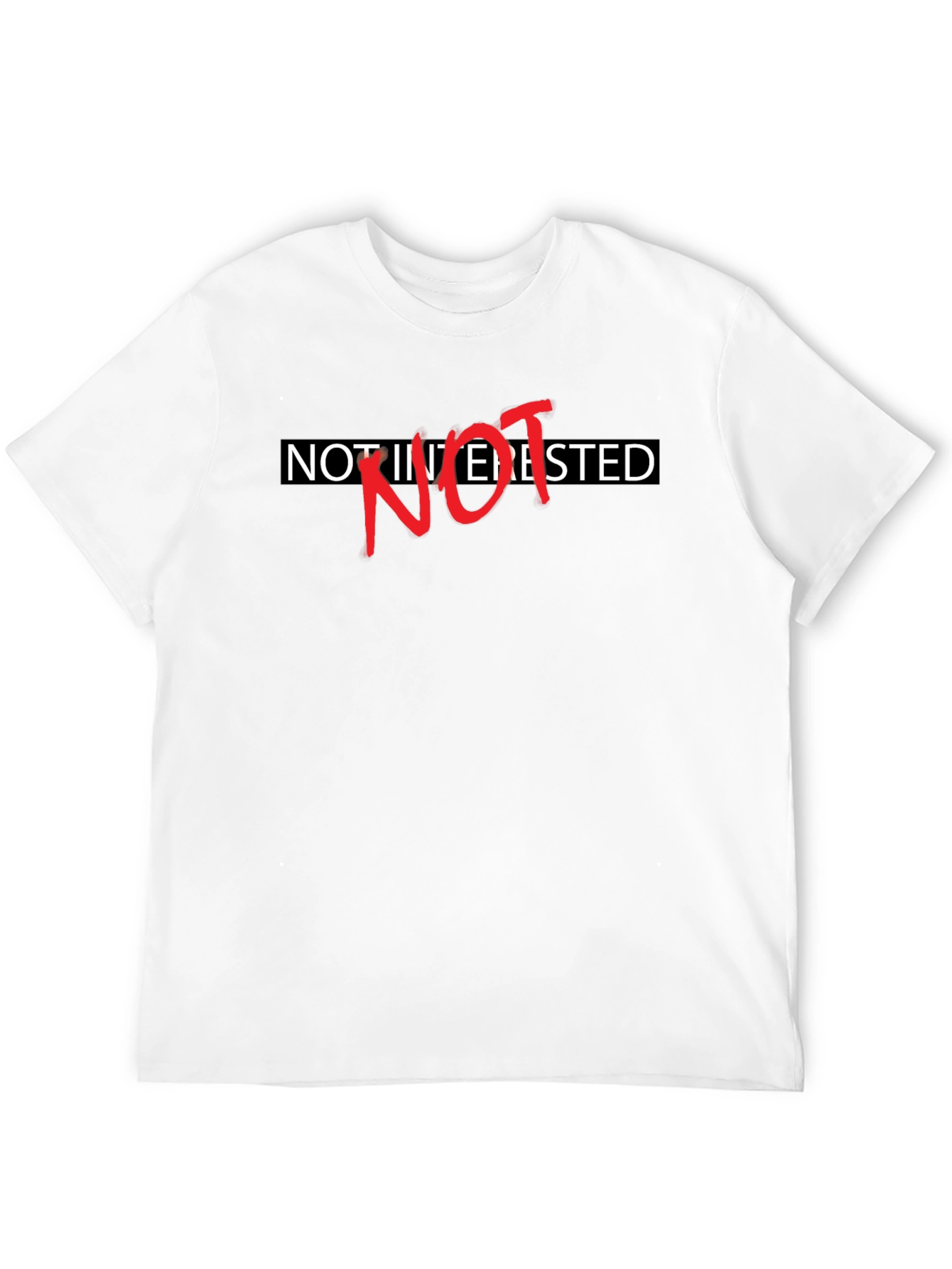 Camiseta Negra: No Interesado - Estilo Casual