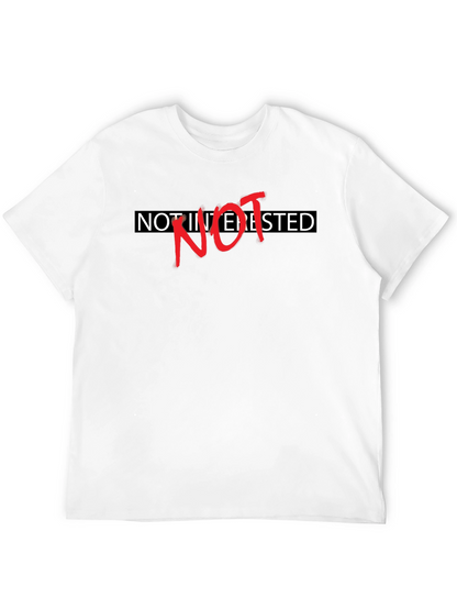 Camiseta Negra: No Interesado - Estilo Casual
