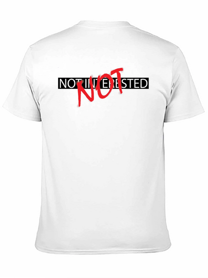 Camiseta Negra: No Interesado - Estilo Casual