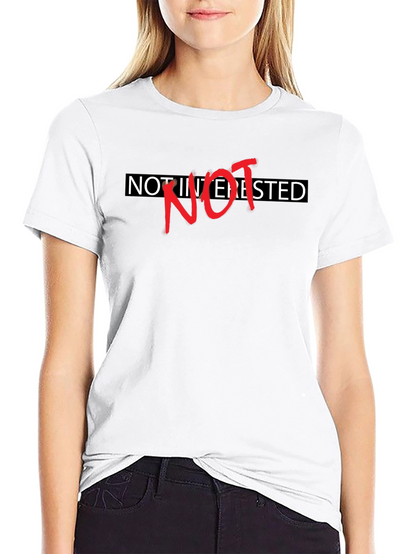Camiseta Negra: No Interesado - Estilo Casual