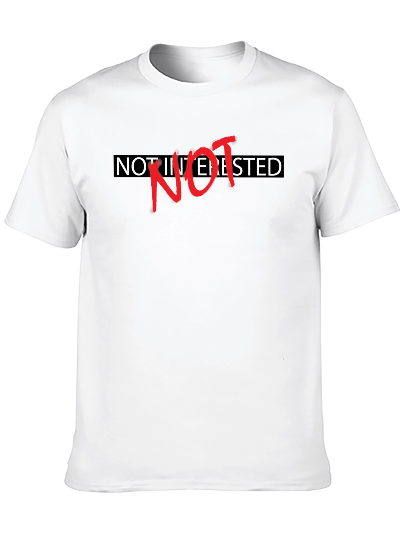 Camiseta Negra: No Interesado - Estilo Casual