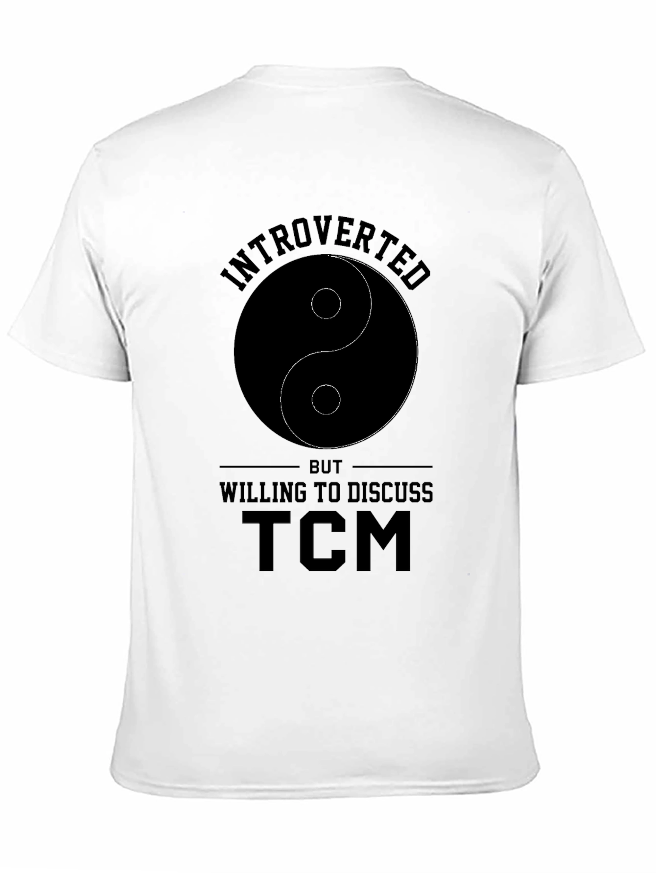 Camiseta Negra Introvertido Yin Yang TCM