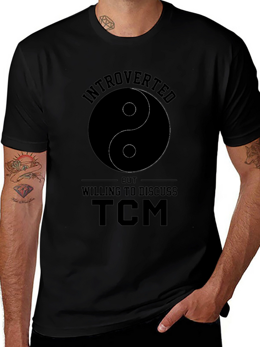 Camiseta Negra Introvertido Yin Yang TCM