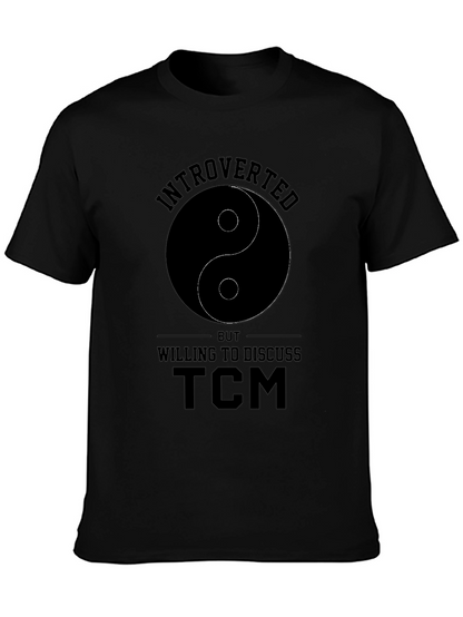 Camiseta Negra Introvertido Yin Yang TCM