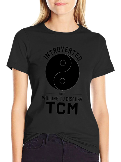 Camiseta Negra Introvertido Yin Yang TCM