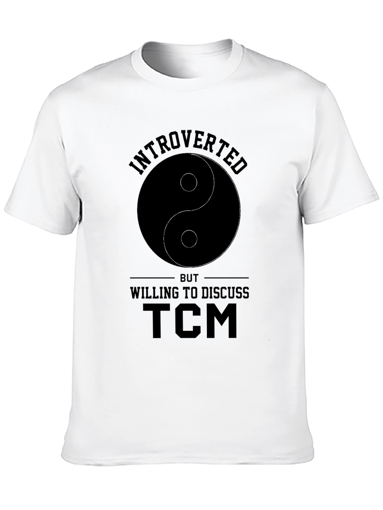 Camiseta Negra Introvertido Yin Yang TCM