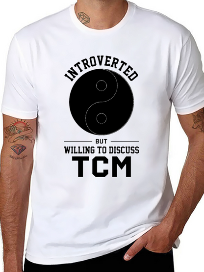 Camiseta Negra Introvertido Yin Yang TCM