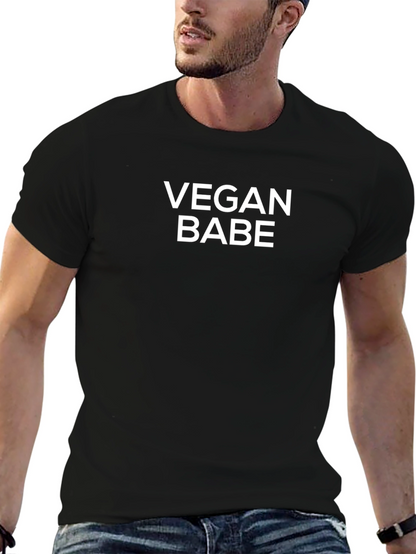 Camiseta Negra Vegan Babe - Estilo Casual
