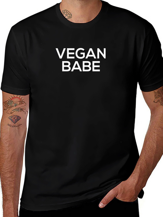 Camiseta Negra Vegan Babe - Estilo Casual