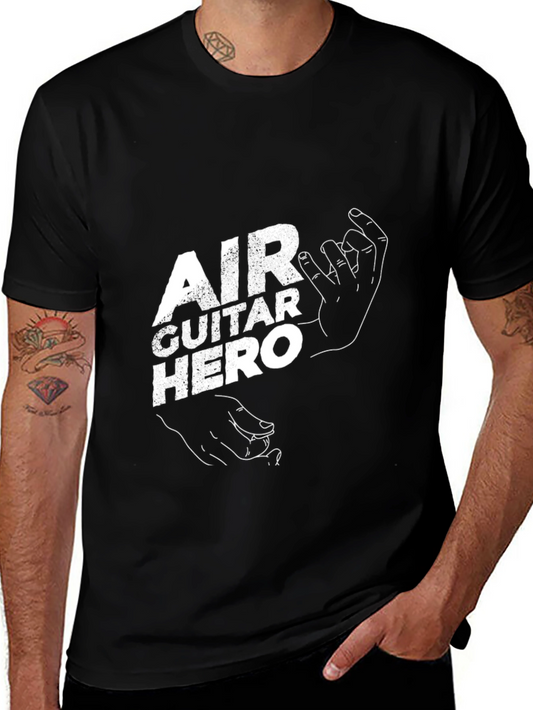 Camiseta Negra Air Guitar Hero