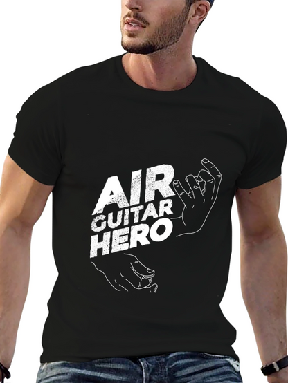Camiseta Negra Air Guitar Hero