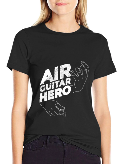 Camiseta Negra Air Guitar Hero