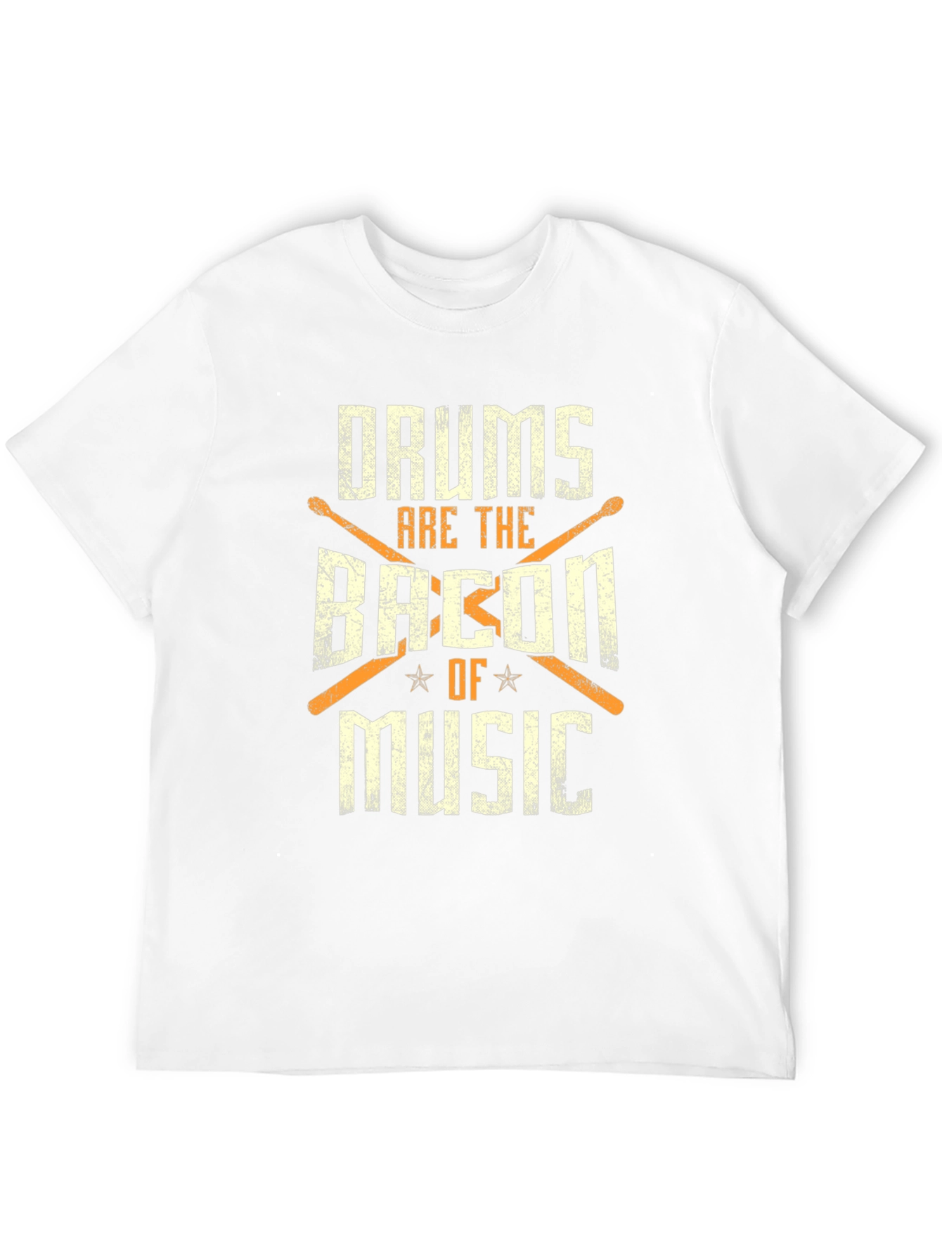 Camiseta Negra: Drums Are The Bacon Of Music