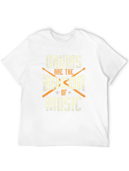 Camiseta Negra: Drums Are The Bacon Of Music