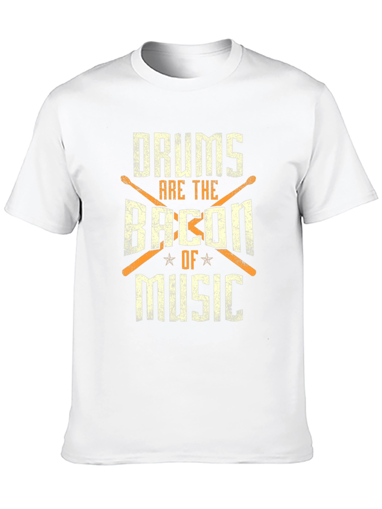 Camiseta Negra: Drums Are The Bacon Of Music