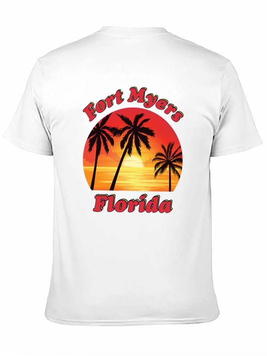 Camiseta Negra con Diseño de Fort Myers Florida