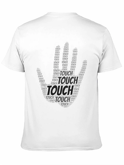 Camiseta Negra Hombre con Diseño Touch