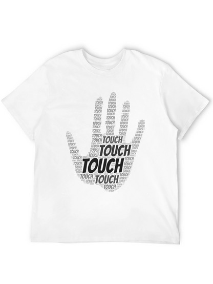 Camiseta Negra Hombre con Diseño Touch