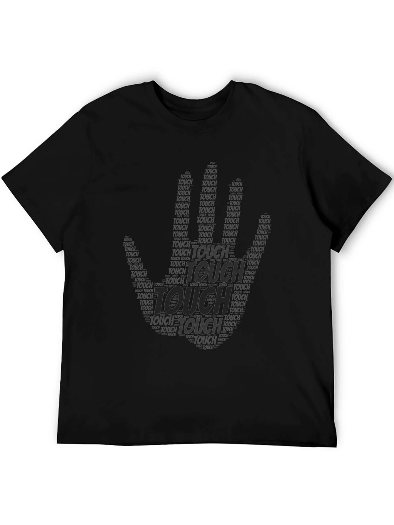 Camiseta Negra Hombre con Diseño Touch