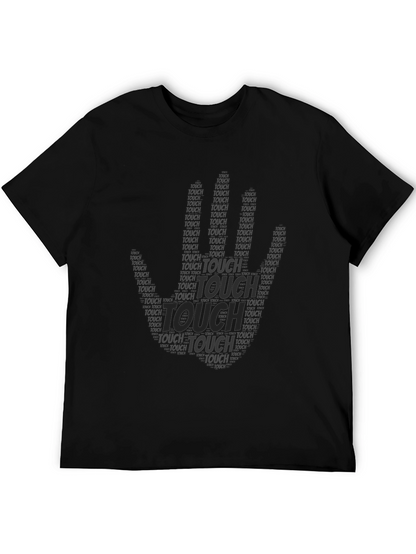 Camiseta Negra Hombre con Diseño Touch