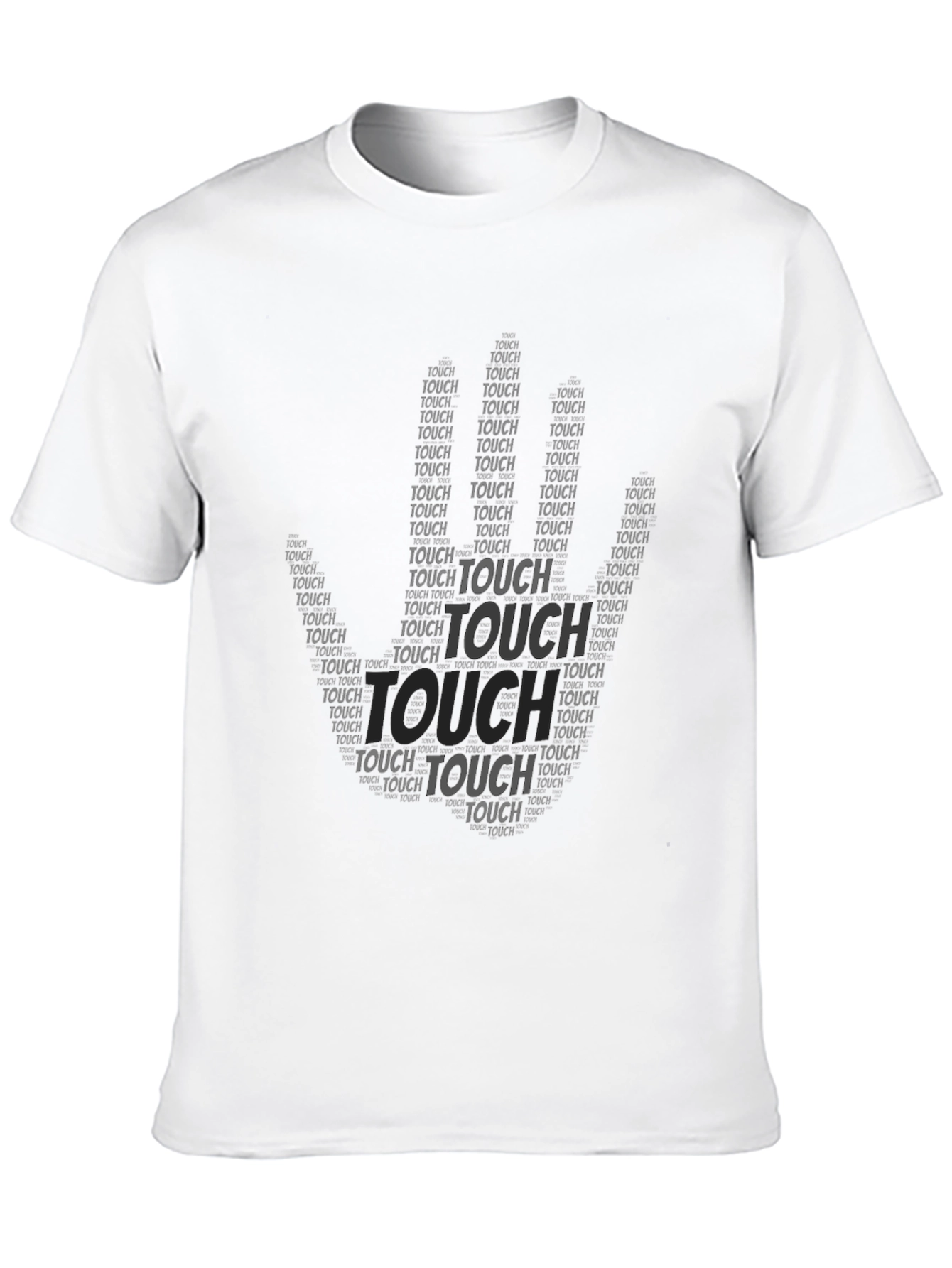 Camiseta Negra Hombre con Diseño Touch