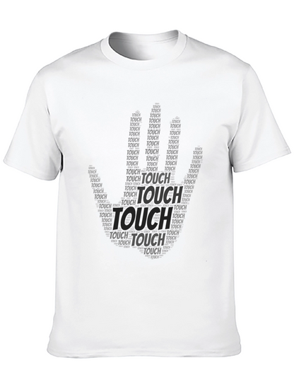 Camiseta Negra Hombre con Diseño Touch