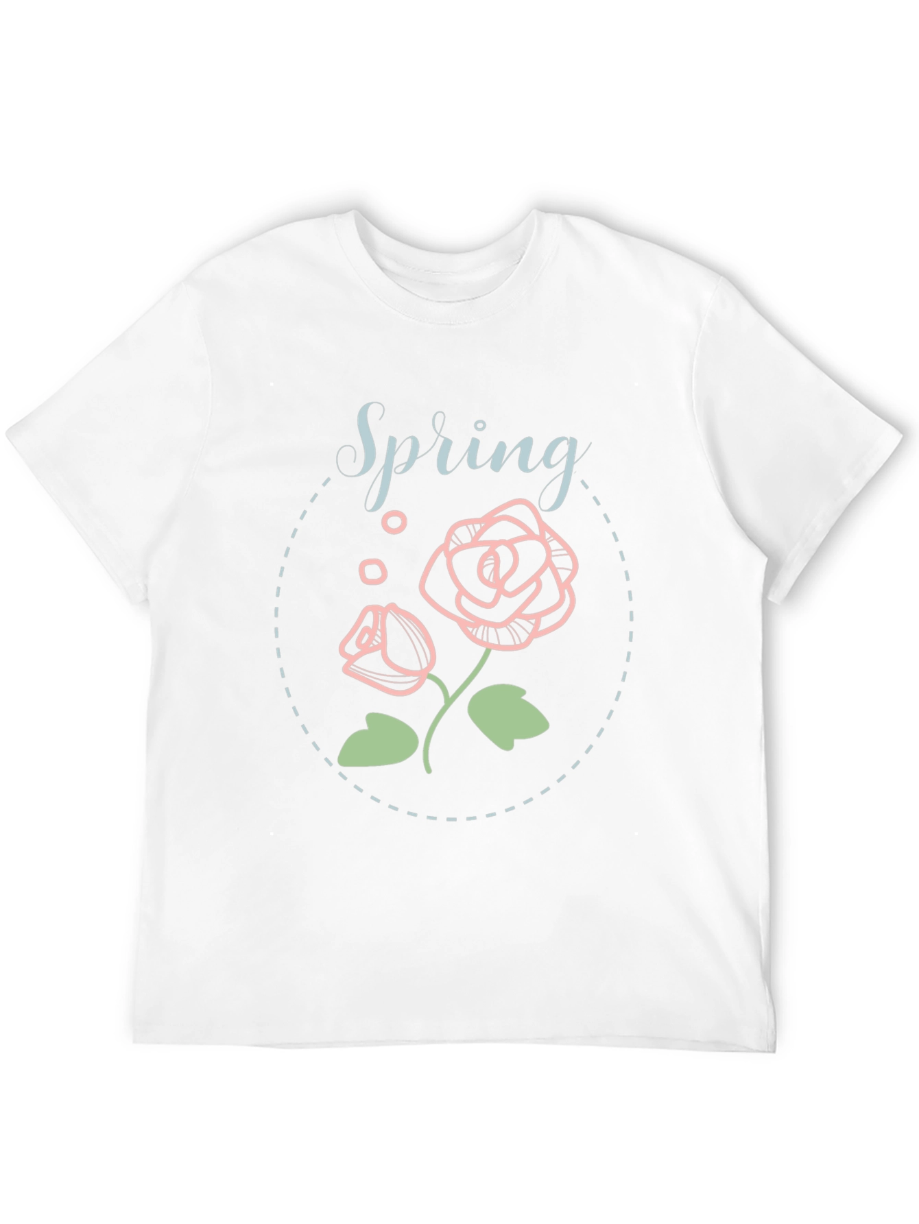 Camiseta Negra Floral Spring Para Hombre