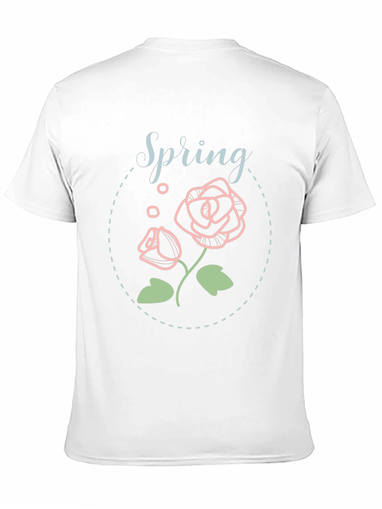 Camiseta Negra Floral Spring Para Hombre
