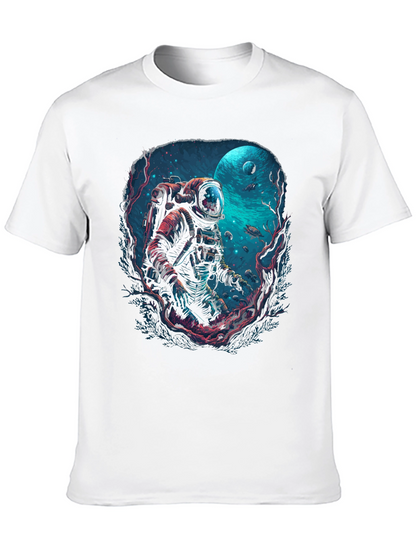 Camiseta Negra con Diseño de Astronauta Submarino