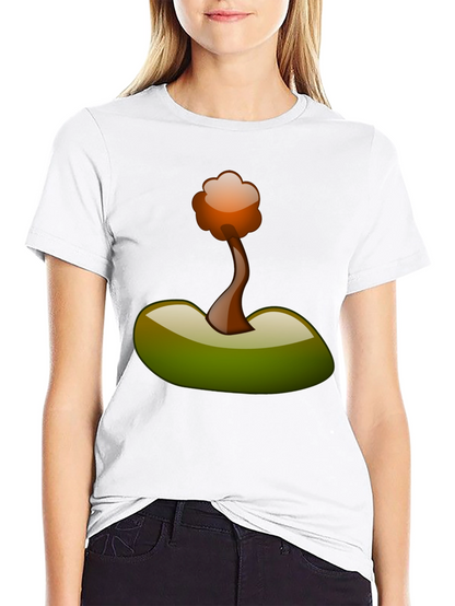 Camiseta Negra con Diseño Abstracto de Árbol