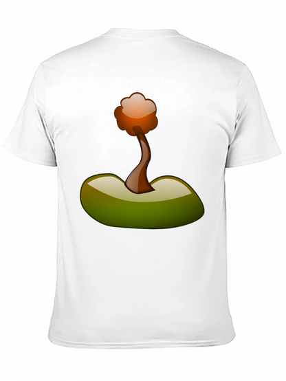 Camiseta Negra con Diseño Abstracto de Árbol