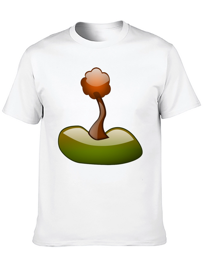 Camiseta Negra con Diseño Abstracto de Árbol
