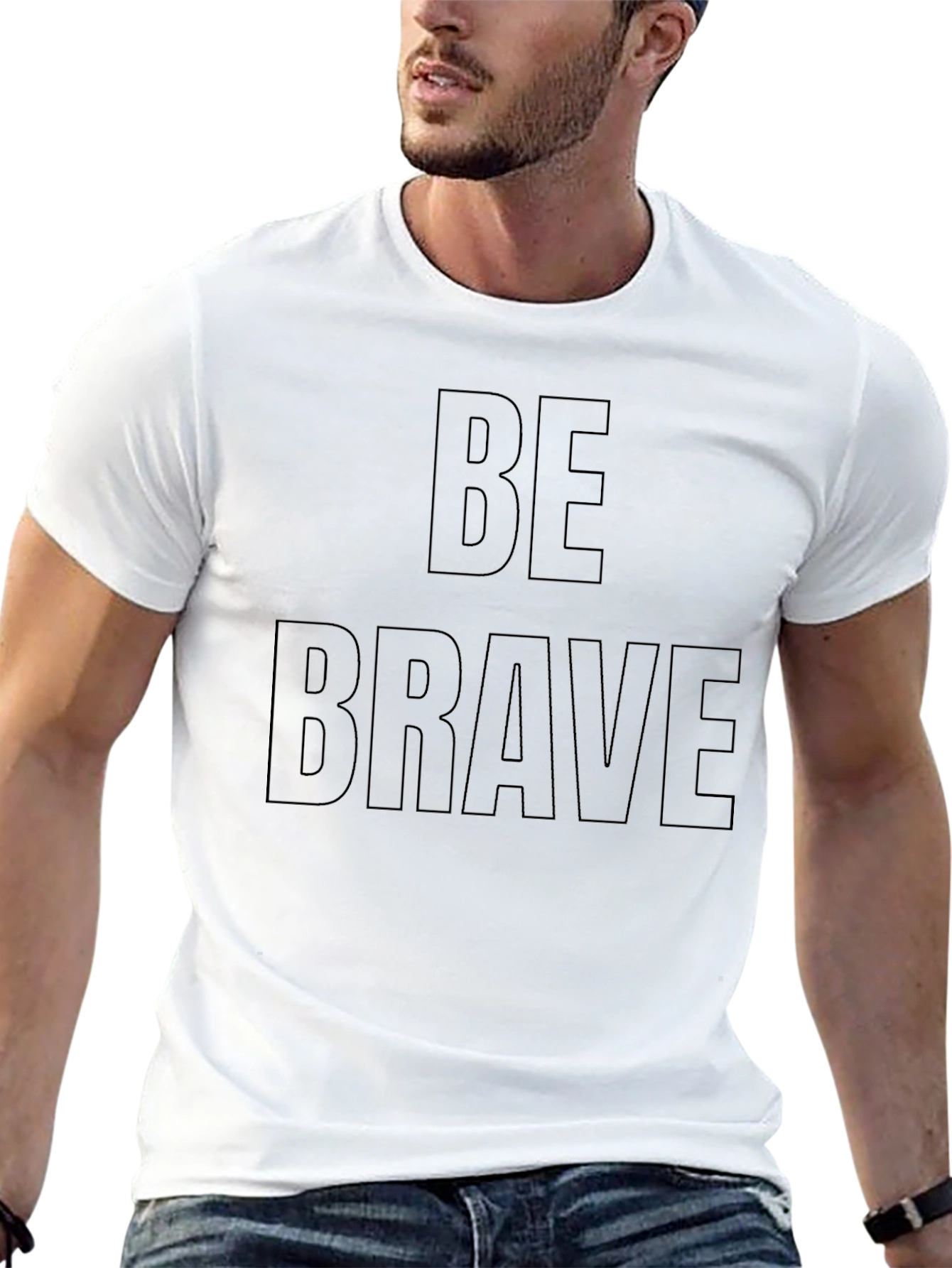 Camiseta Negra Be Brave para Hombre