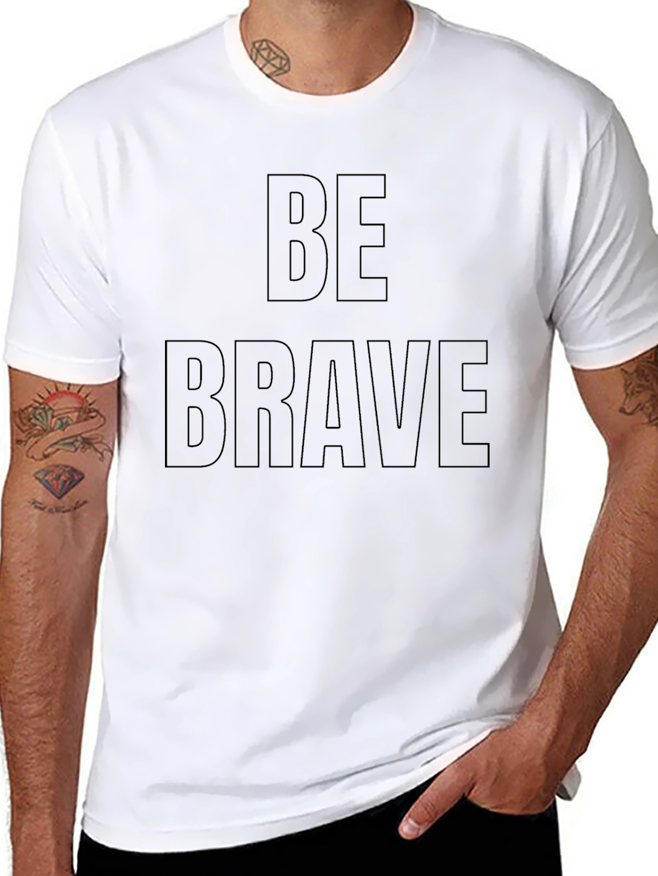 Camiseta Negra Be Brave para Hombre