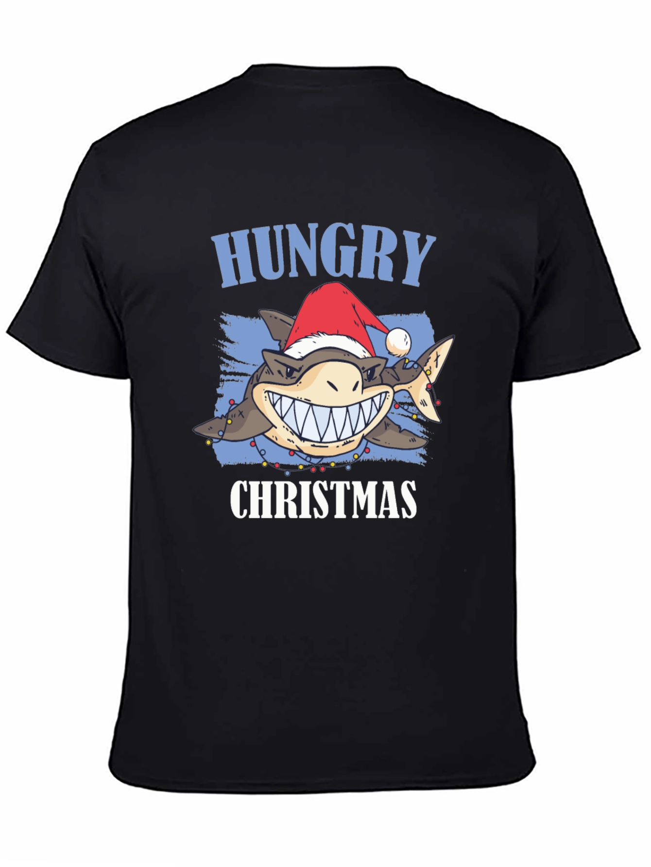 Camiseta Navideña Tiburón Hambriento