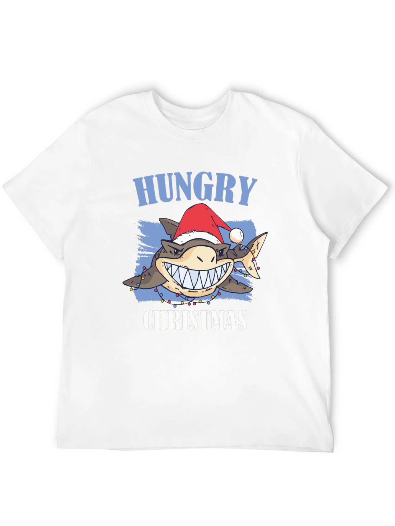 Camiseta Navideña Tiburón Hambriento