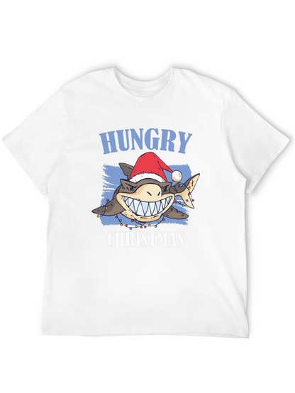 Camiseta Navideña Tiburón Hambriento