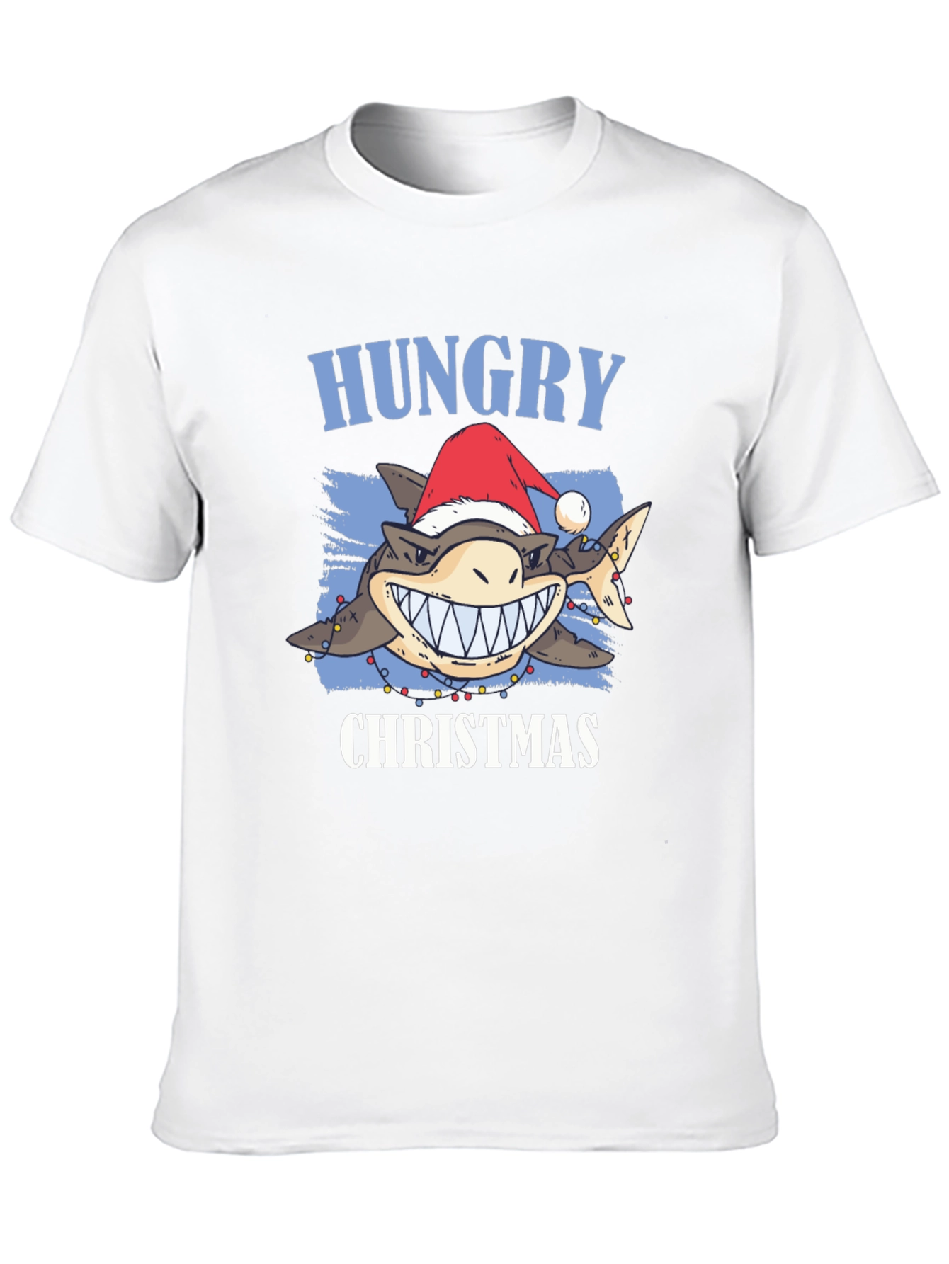 Camiseta Navideña Tiburón Hambriento