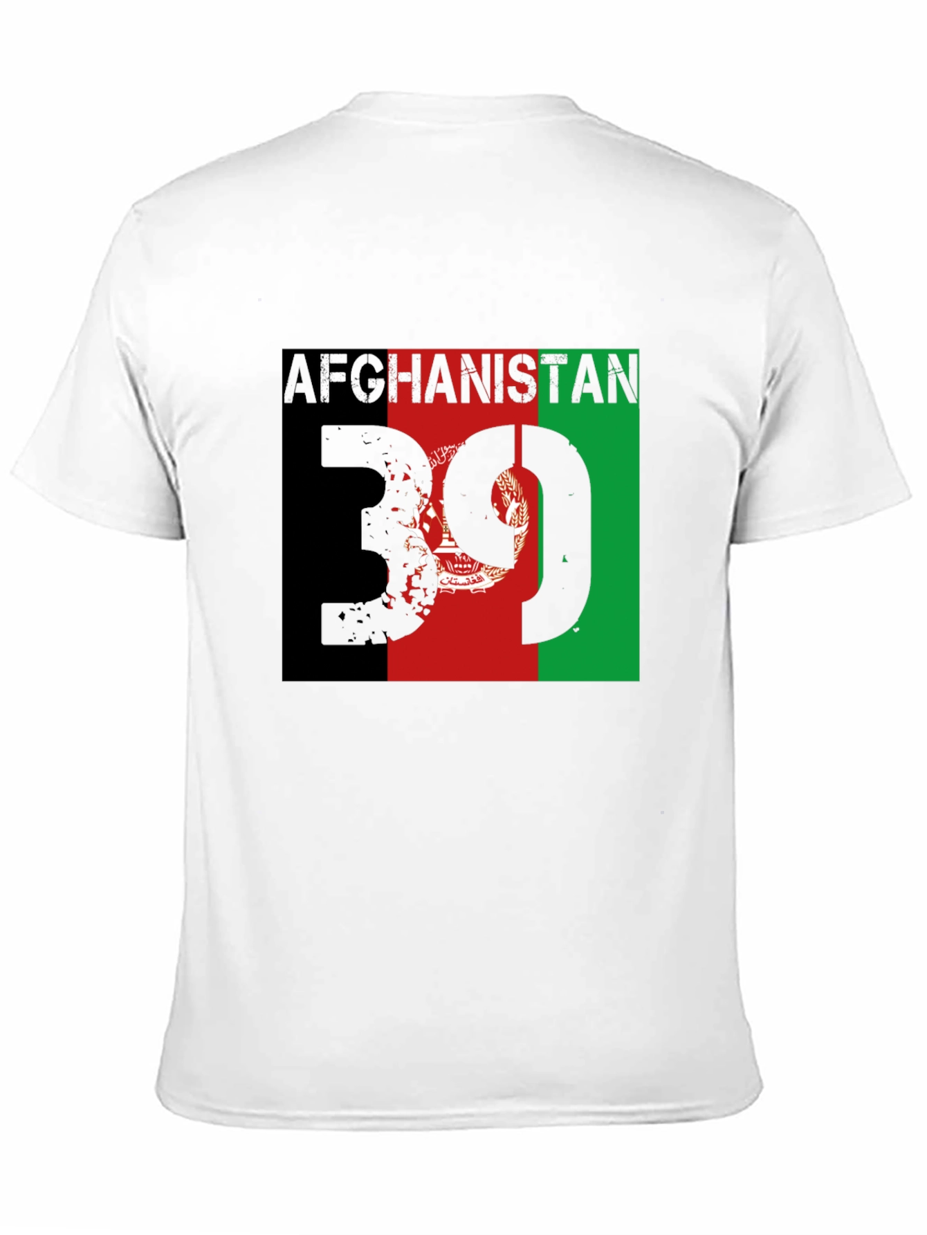 Camiseta Negra Afganistán Número 39