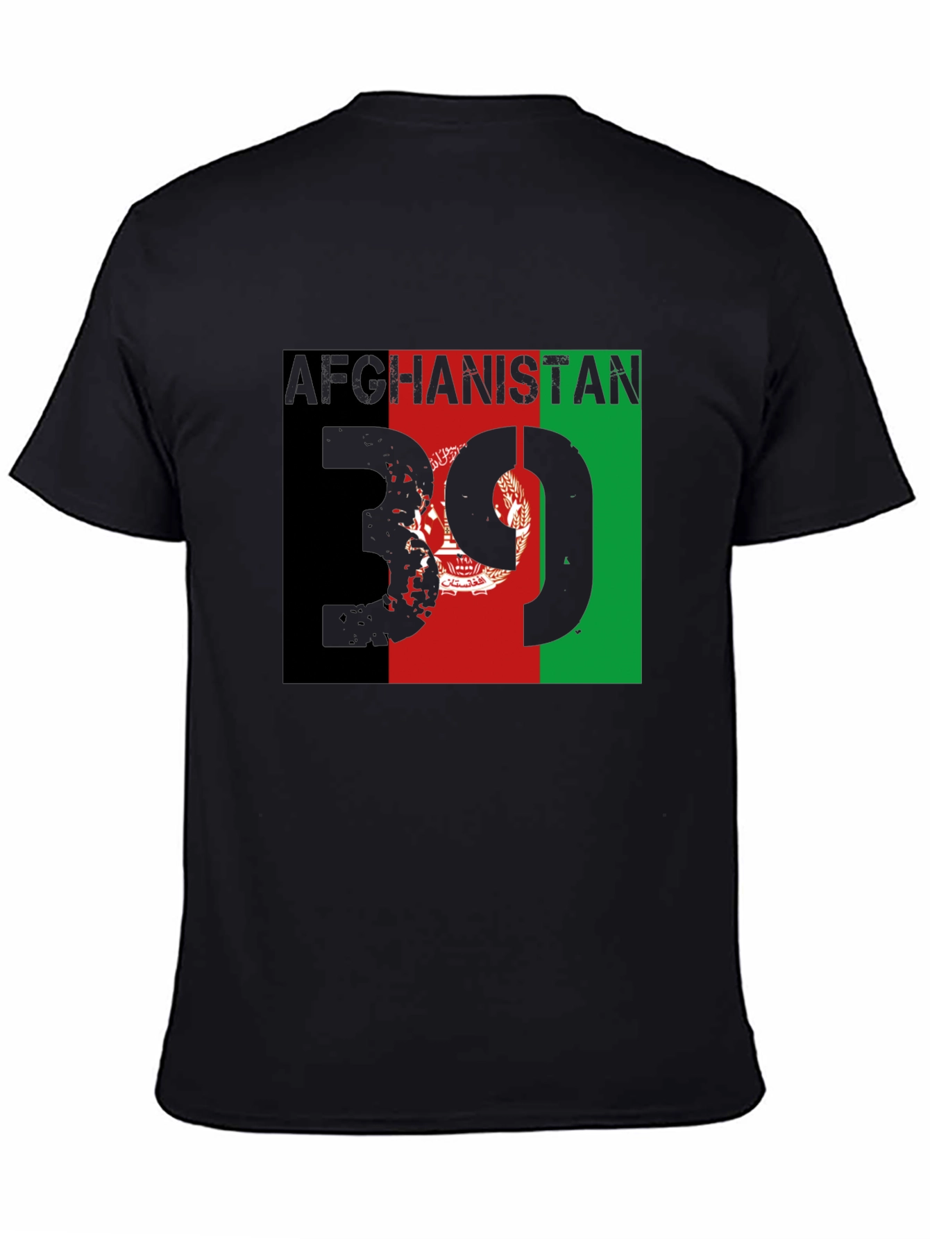 Camiseta Negra Afganistán Número 39